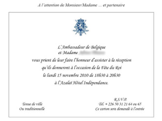 01 Carton D Invitation Pour La Fete Du Roi